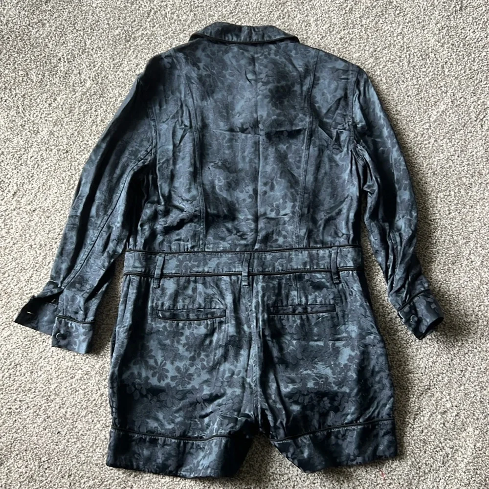 rag & bone Gray wet iron Jarvis shirt jumpsuit